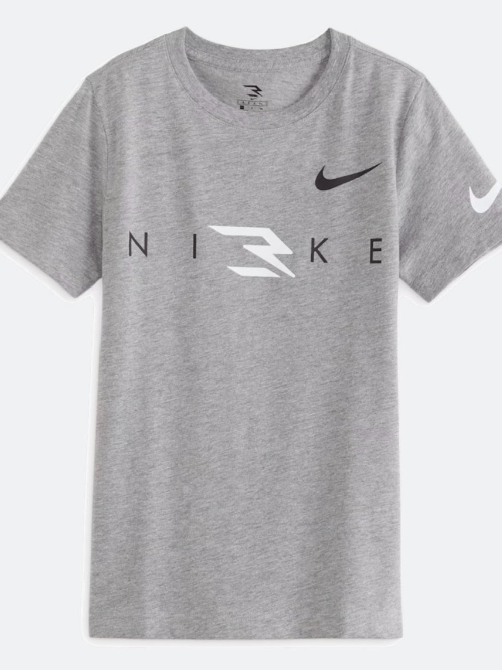 Nike 3Brand by Russell Wilson gray tee youth large